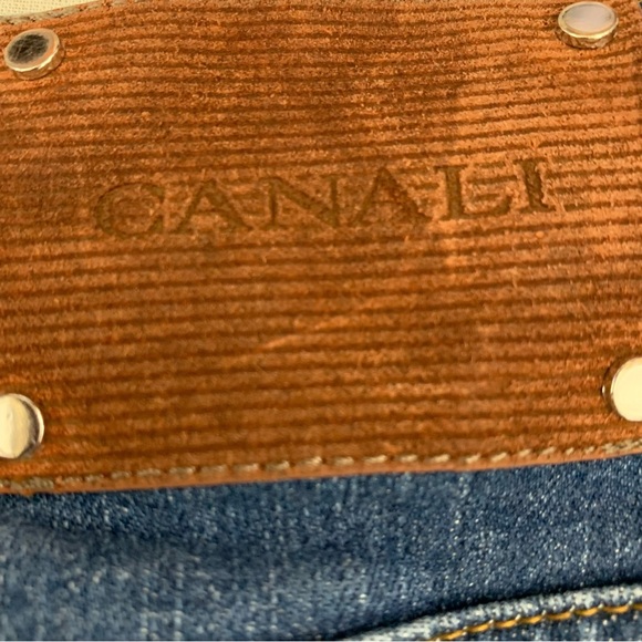 CANALI Italian Designer Straight-Leg Jeans Blue Denim - Size 38 (IT 56) - Picture 5 of 7